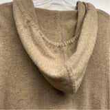 Pura Cashmere Size Xl Women's Brown Solid Hoodie Sweater