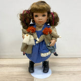 Linda Steele Annabelle Doll Holding 2 Rag Dolls Signed in 18K Gold Ltd. Ed.