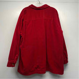 LL Bean Size 2x Women's Red Solid Button Up Shirt