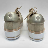 Donald J Pliner Size 8 Women's Gold Shimmer Platform Sneakers