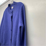 Appleseed's Women's Size L Blue Solid Button Up Jacket