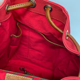 Dooney & Bourke Solid Red Canvas Backpack