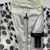White House Black Market Size 8-M Women's White-Black Polka Dot Halter Dress