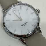 Kate Spade Solid Taupe Leather Watchband Round Watch