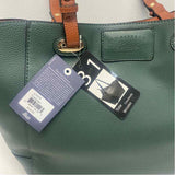 Bass Green Faux Leather Pebbled Tote Handbag w Crossbody Handbag and Wristlet