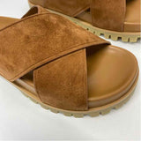 Tamara Mellon Size 7.5 Women's Brown Solid Slide Sandals