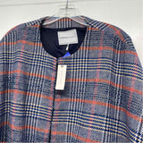 Andersen & Lauth Size One Fits All Women's Blue-Multi Plaid Poncho-Cape