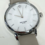 Kate Spade Solid Taupe Leather Watchband Round Watch