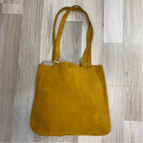 Madewell Yellow Suede Solid Shoulder Handbag