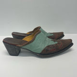 Old Gringo Size 10 B Women's Brown-Green Patchwork Western Mules