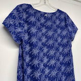 Lpb Woman Size S Women's Blue-White Pattern Shift Dress