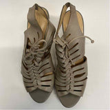 Circa Joan & David Size 8 Women's Taupe Solid Wedge Shoes