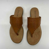 Rialto Comfort Size 8 Women's Brown Solid Camel Toe Sandals