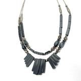 Silver-Gray Hematite Sterling Silver Necklace