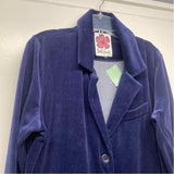 Lesley Evers Women's Size Xl Navy Solid Blazer Jacket