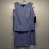 Kasper Size 10-M Women's Light Blue Solid 3 PC Dress