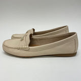 Coach Size 10 Women's Cream Pebbled Slip On Shoes