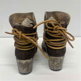 Freebird by Steven Size 6 Women's Olive Distressed Ankle Booties