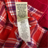 LL Bean Size 2x Women's Red Solid Button Up Shirt