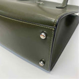 Coach Green Leather Solid Tote Handbag