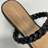 Sincerely Jules Size 10 Women's Black Braided Strappy Sandals