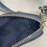 Kate Spade Blue Pebbled Leather Crossbody Handbag