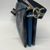 Ted Baker Blue-Multicolored Leather Floral Crossbody Handbag