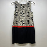 Loft Ann Taylor Size 2P-XS Women's Black-White Pattern Sleeveless Dress