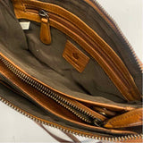 Oak & Tan Brown Leather Solid Crossbody Handbag