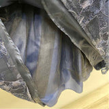 Alex Evenings Size 10-M Women's Navy Embroidered Maxi Dress