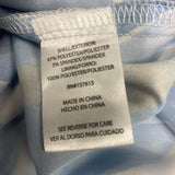 Nicole Miller Size 10-M Women's Blue-White Abstract One Shoulder Maxi Dress