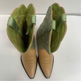 Ariat Size 6.5 Women's Beige-Green Embroidered Western Boots