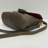 Dooney & Bourke Florentine Dottie Taupe Leather Solid Crossbody Handbag