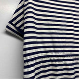 Lafayette 148 Size M Women's Navy-White Stripe Dress