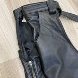 Harley Davidson Black Leather Solid Chaps Womens