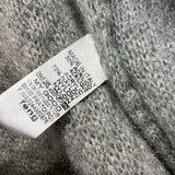 Angela Mara Size S-M Women's Light Gray Textured Maxi Cardigan Sweater
