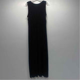 Caite Size L Women's Black-Multi Embroidered Maxi Dress