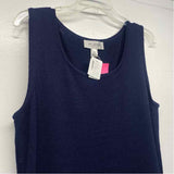 St. John Size L Women's Navy Solid Camisole Sleeveless Top