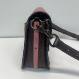 Coach Burgundy Colorblock Leather Crossbody Handbag