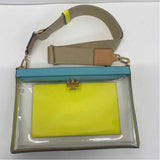 Tory Burch Clear-Multicolor Leather Colorblock Crossbody Handbag