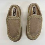 Mou Size 38-7.5 Women's Camel Crochet Platform Clogs