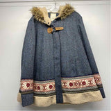 Elevenses - Anthropologie Women's Size Xl Blue-Multi Tweed Zip Up Jacket