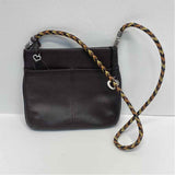 Brighton Brown Leather Pebbled Crossbody Handbag