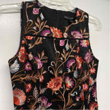 White House Black Market Size XS Women's Black-Multi Floral Sheath Dress