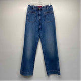 Sessun Blue Size 10 Women's Blue Washed Wide Leg Jeans