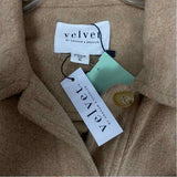 Velvet by Graham Spencer Women's Size Xl Tan Solid Button Up Jacket