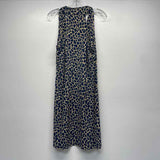 Tommy Bahama Size L Women's Navy-Tan Pattern A Line Dress