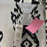 Chico's Size S-M Women's White-Multicolor Pattern Long Sleeve Top