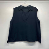 Frank & Eileen Est 1947 Size Xl Women's Black Solid V Neck Sleeveless Top