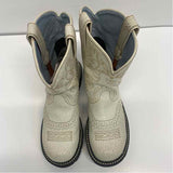 Ariat Fatbaby Size 7 Women's Off White Embroidered Western Boots